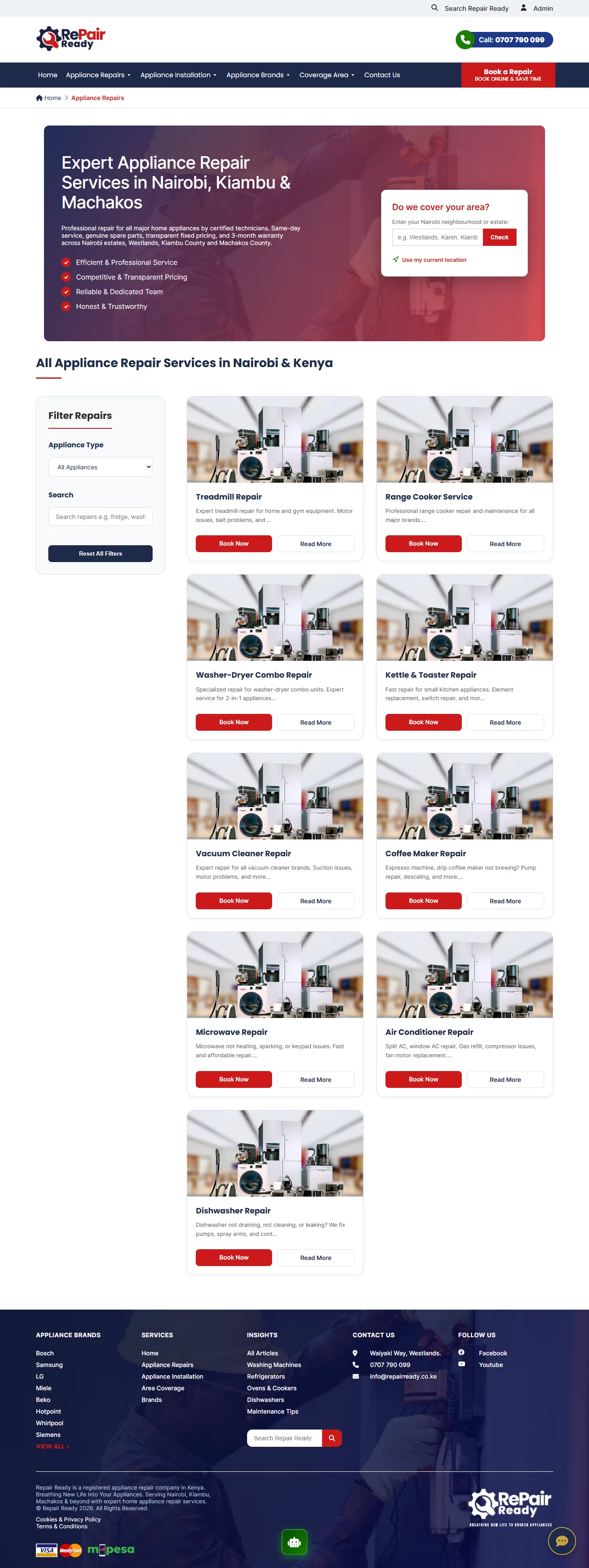 Appliance Repair Page